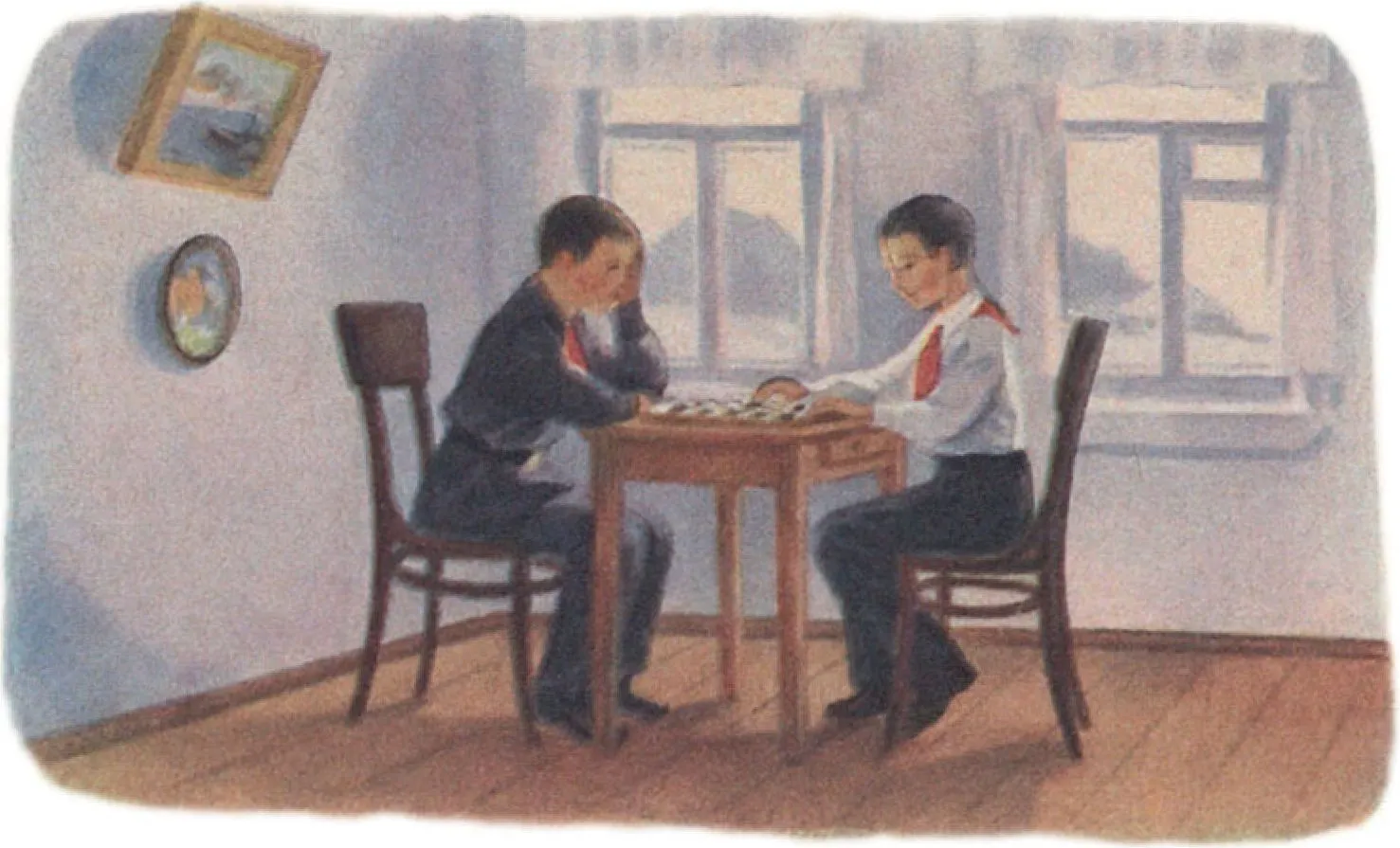 2 students playing