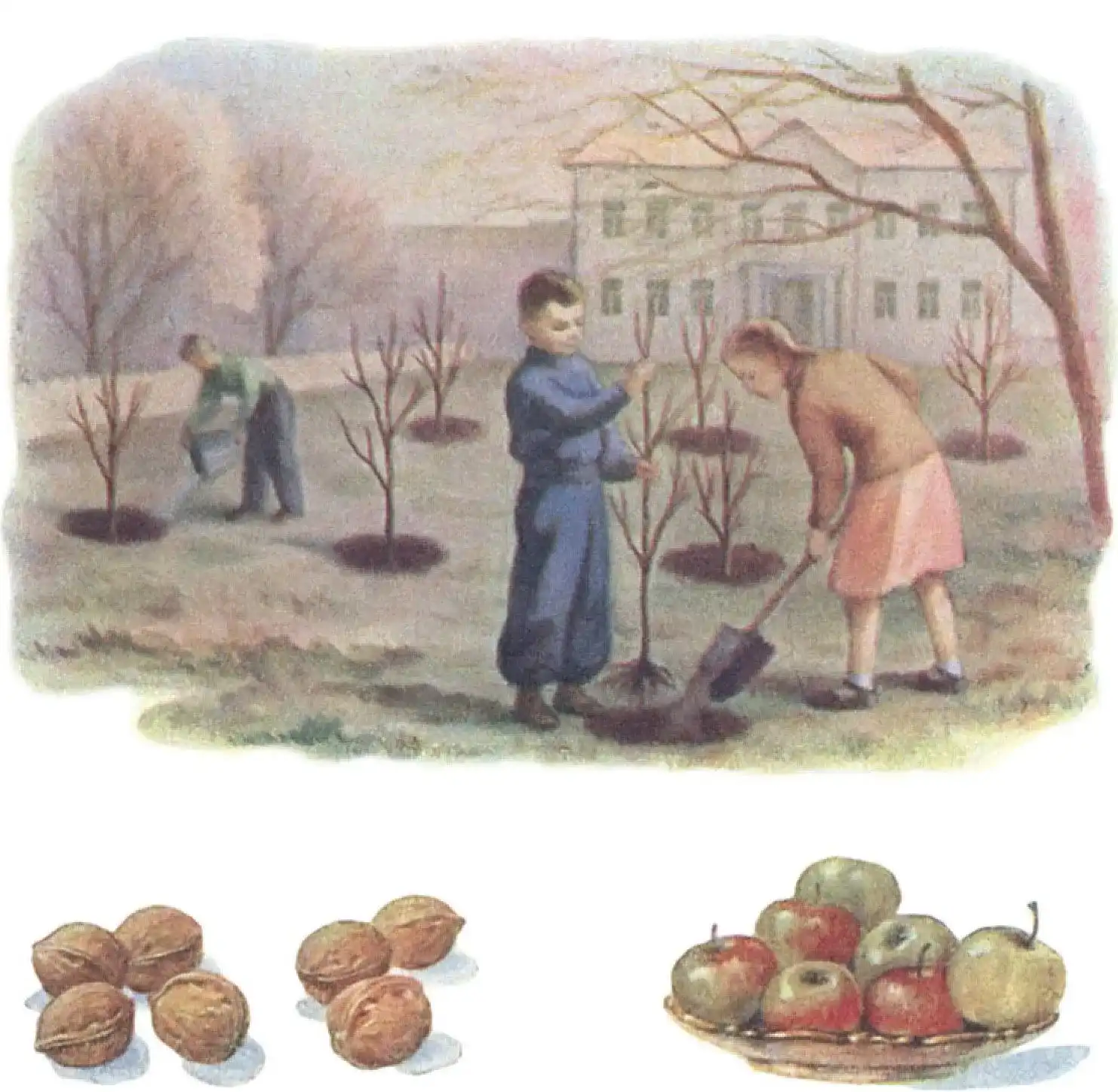 Children plant a tree
